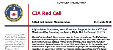 Cia Red Cell BEricht über Manipulation
