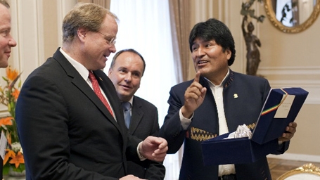 Dirk Niebel und Evo Morales