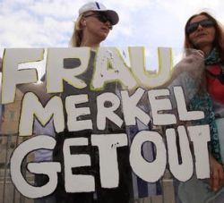 Protest gegen A. Merkel, Athen