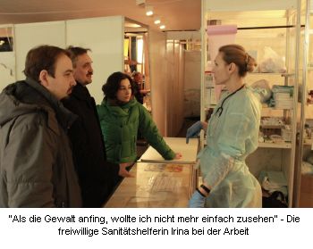 Sanitätshelferin in Kiew