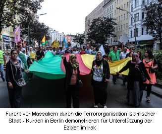 Ezidische Demonstration in Berlin