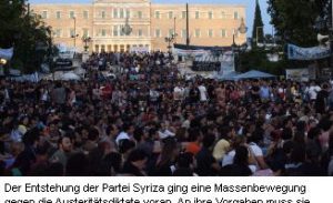 Besetzung des Athener Syntagma-Platzes