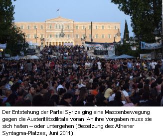 Besetzung des Athener Syntagma-Platzes 