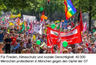 Demonstration in München 