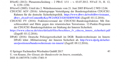 Screenshot Buch Der Einsatz der Bundeswehr im Inneren